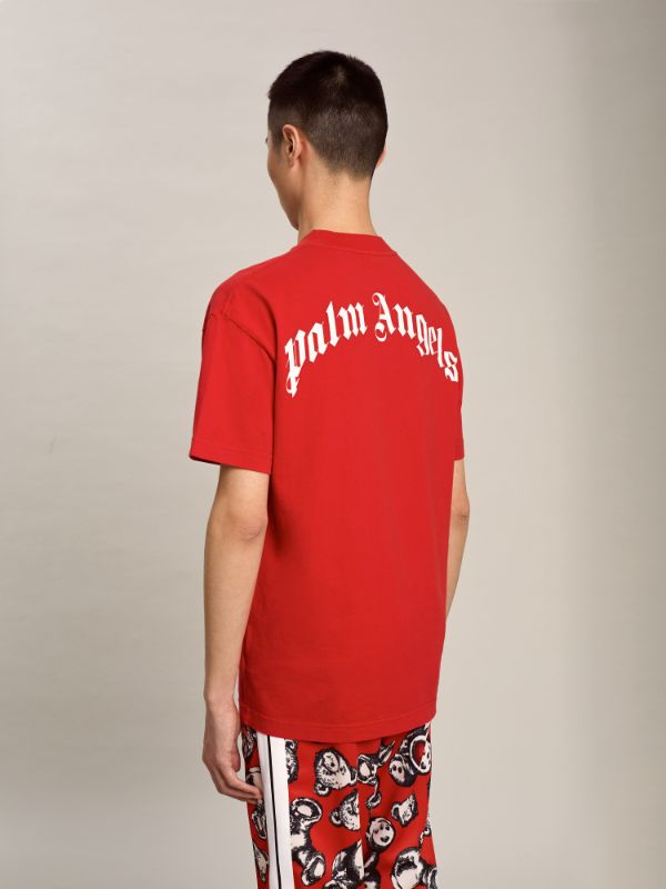 Teddy Bear T Shirt In Red Palm Angels Official