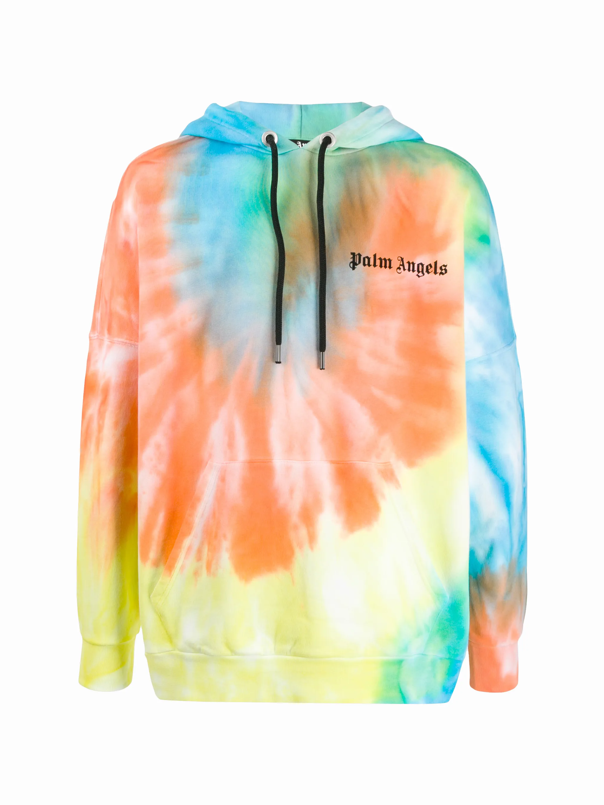 Palm Angels tie dye logo print cotton hoodie Eraldo US