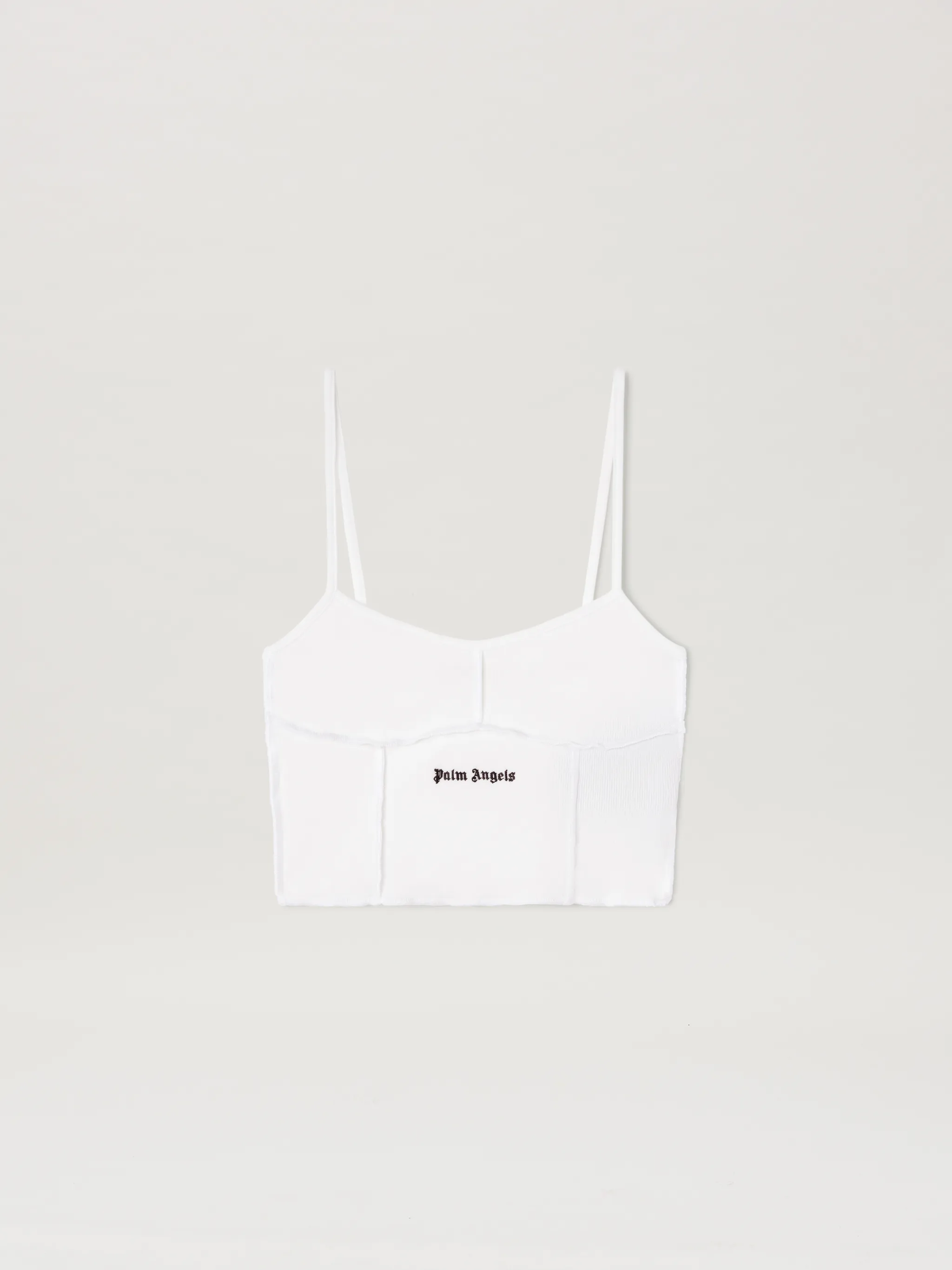 Top crop con ricamo