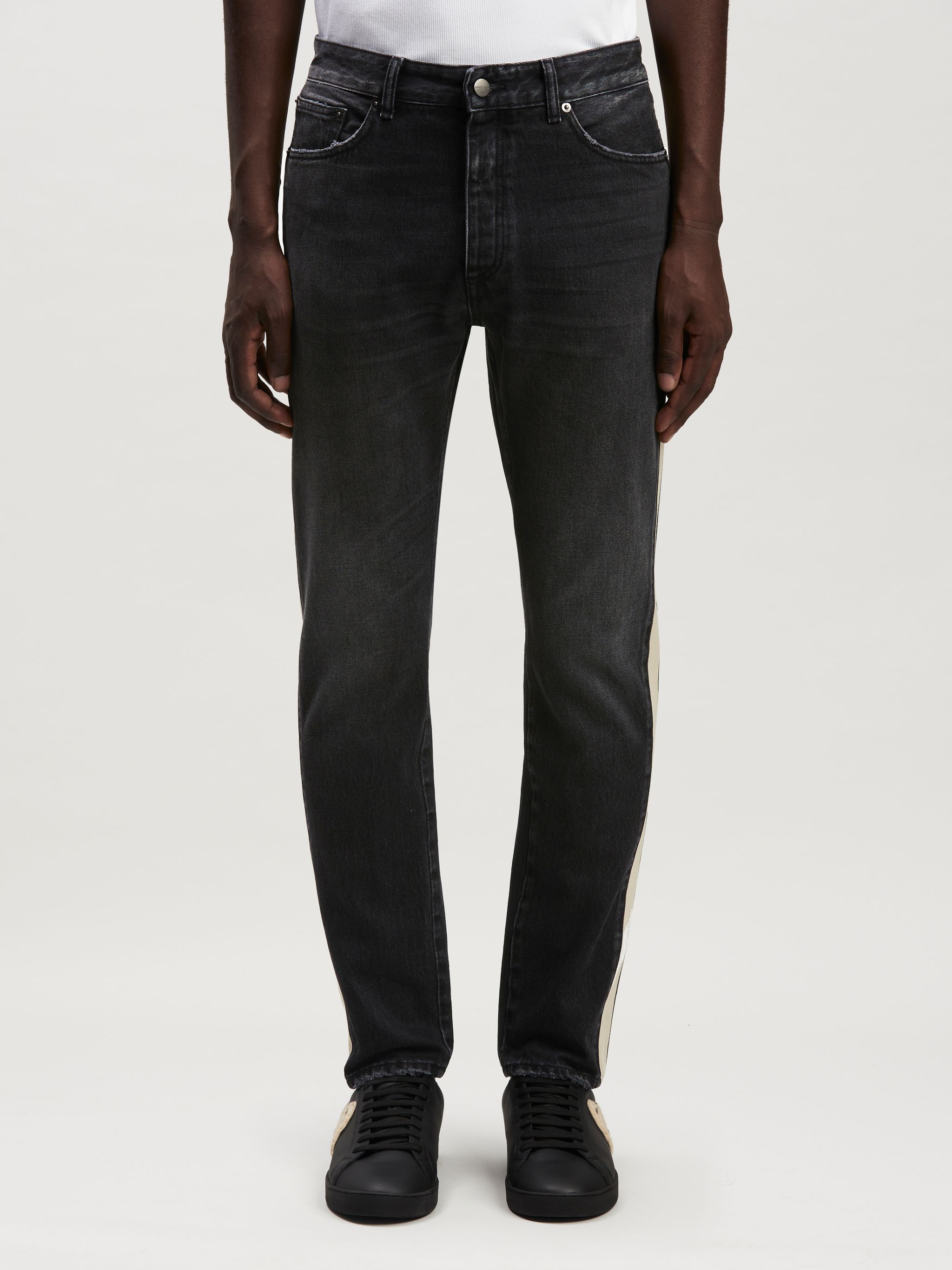 TRACK DENIM PANTS in black - Palm Angels® Official