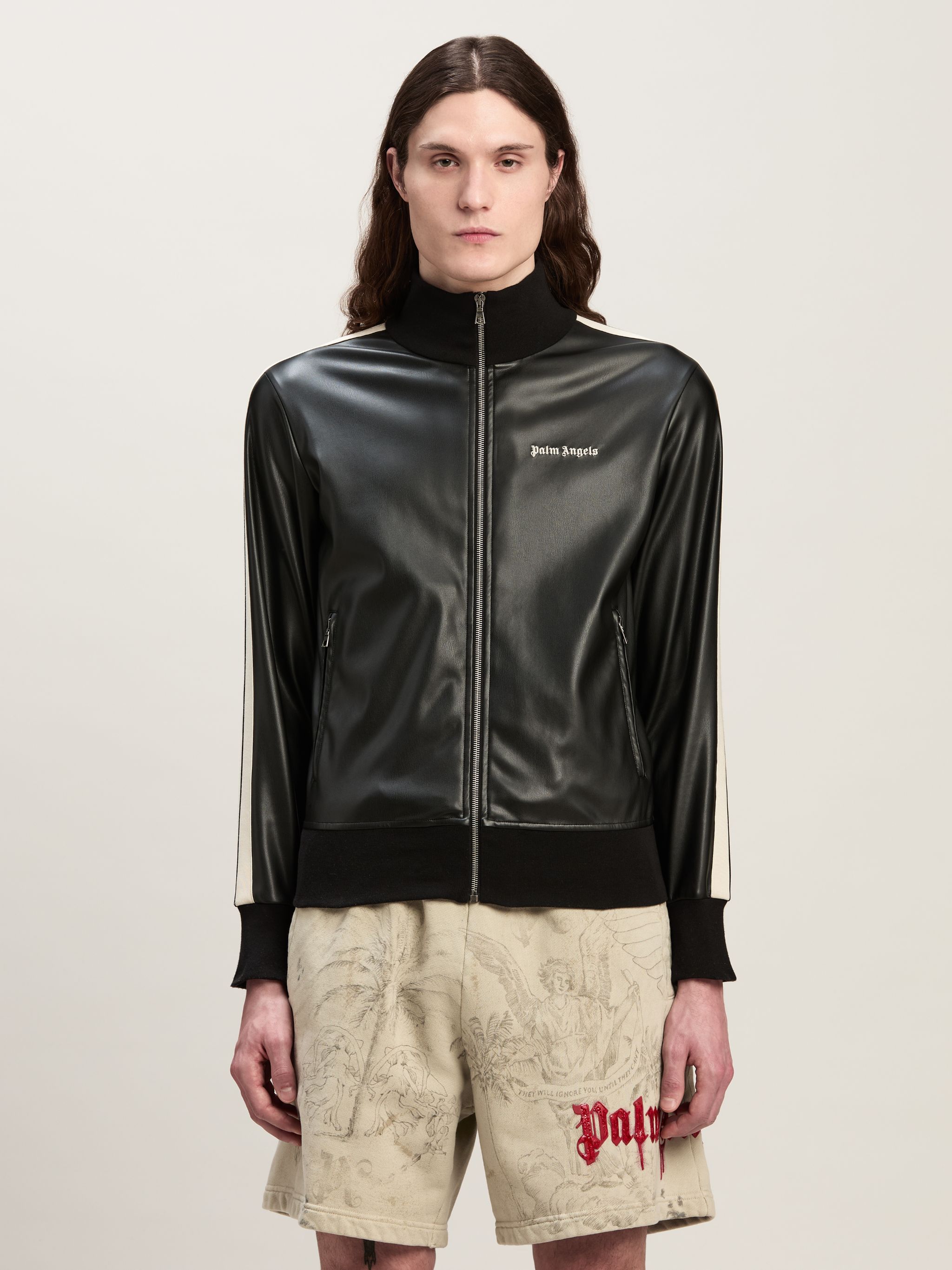 Palm angels leather jacket best sale