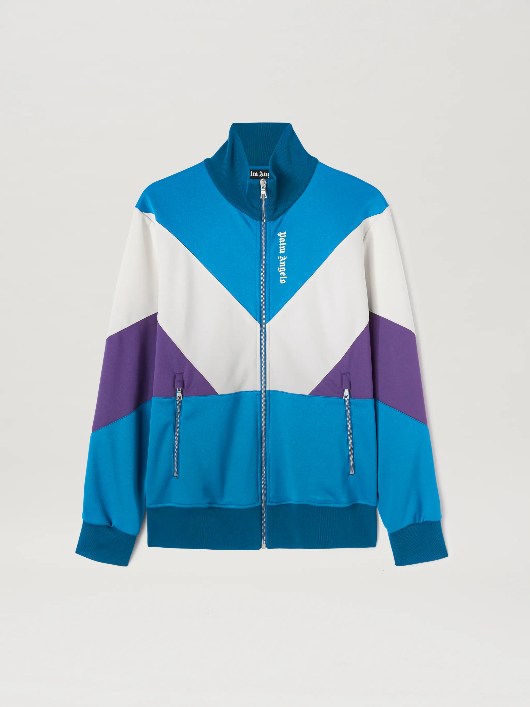 BLUE TRACK JACKET in blue - Palm Angels® Official