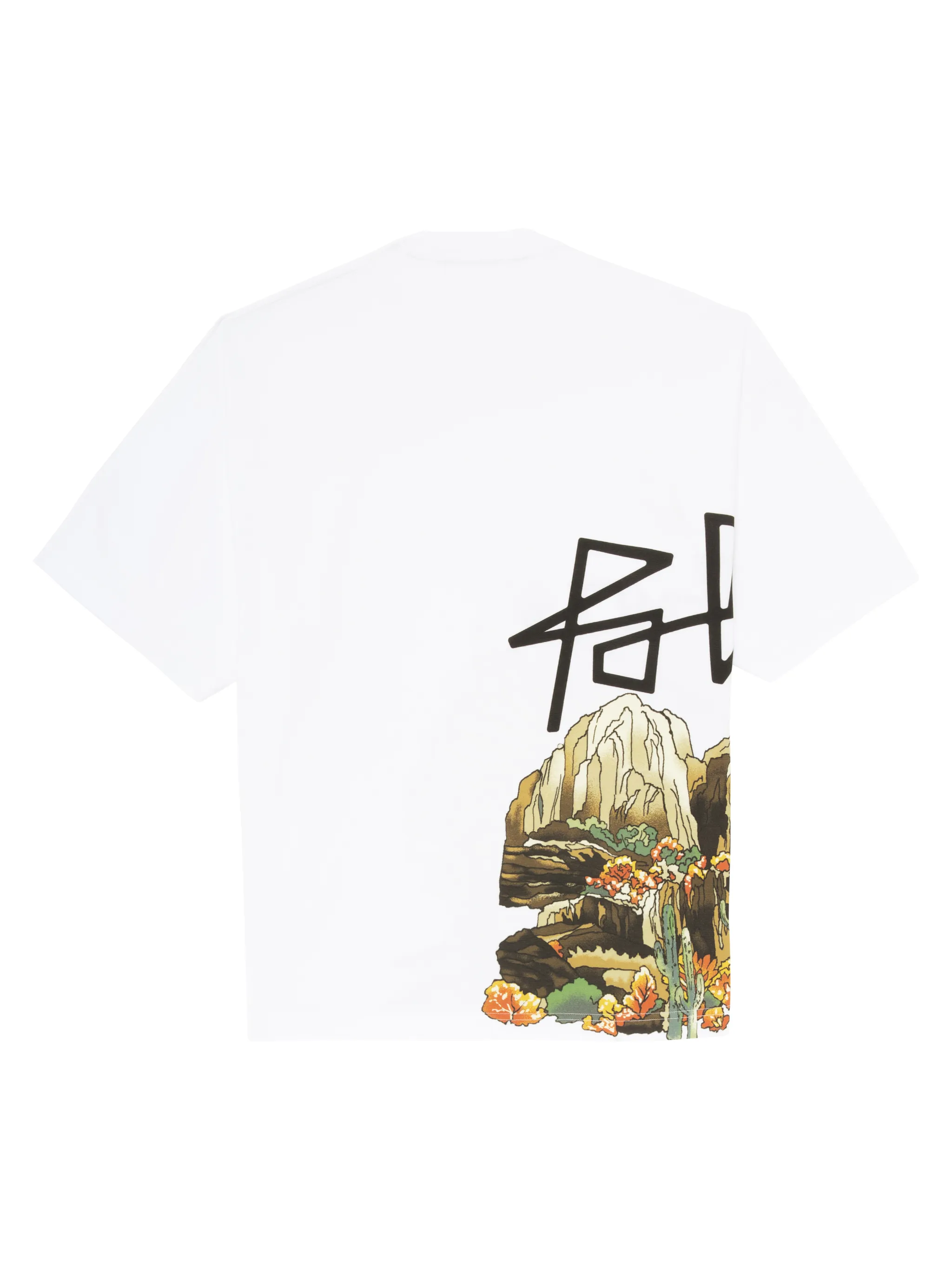 WHITE DESERT SKULL S/S T-SHIRT - Palm 