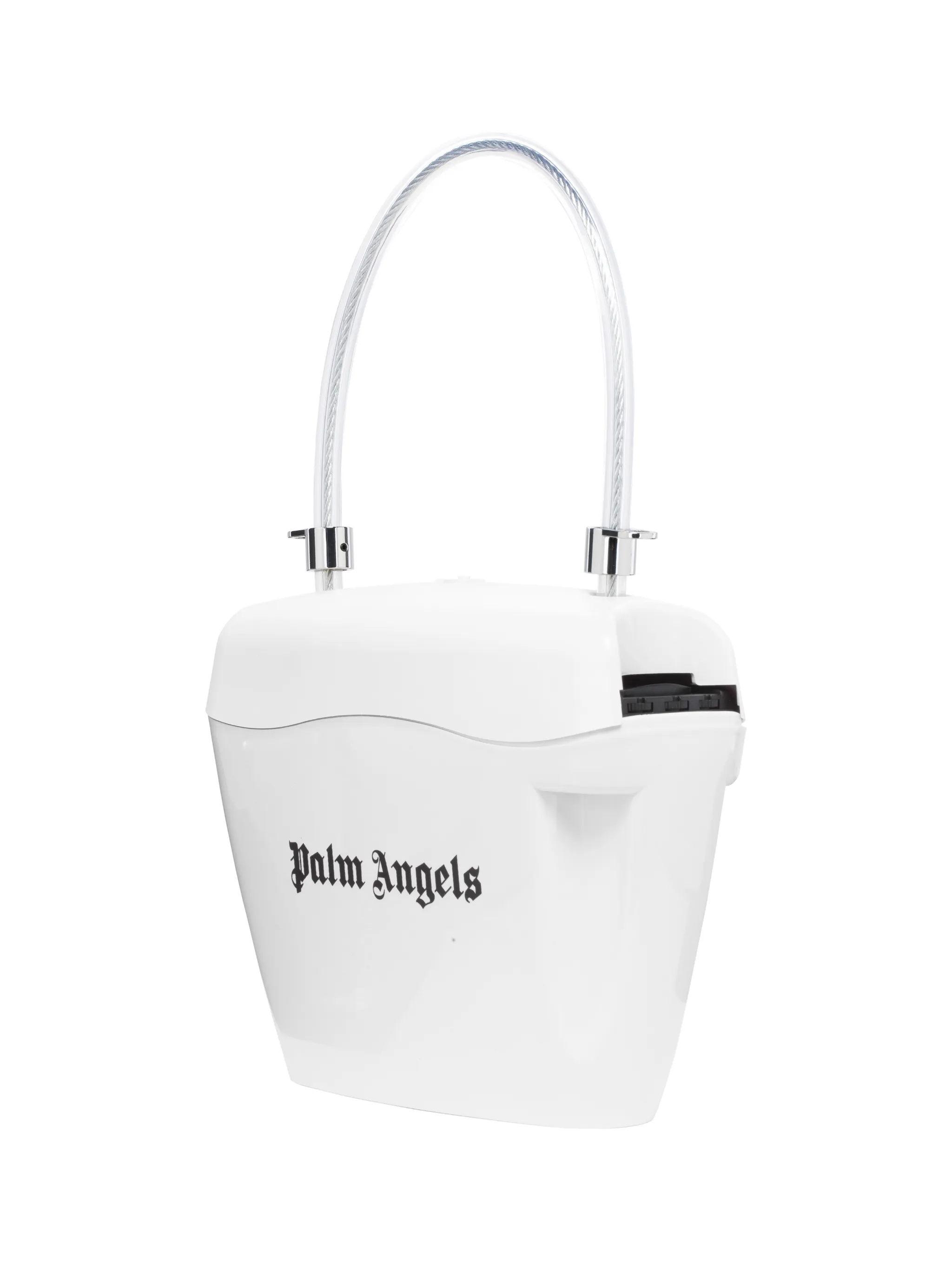 palm angels padlock bag white