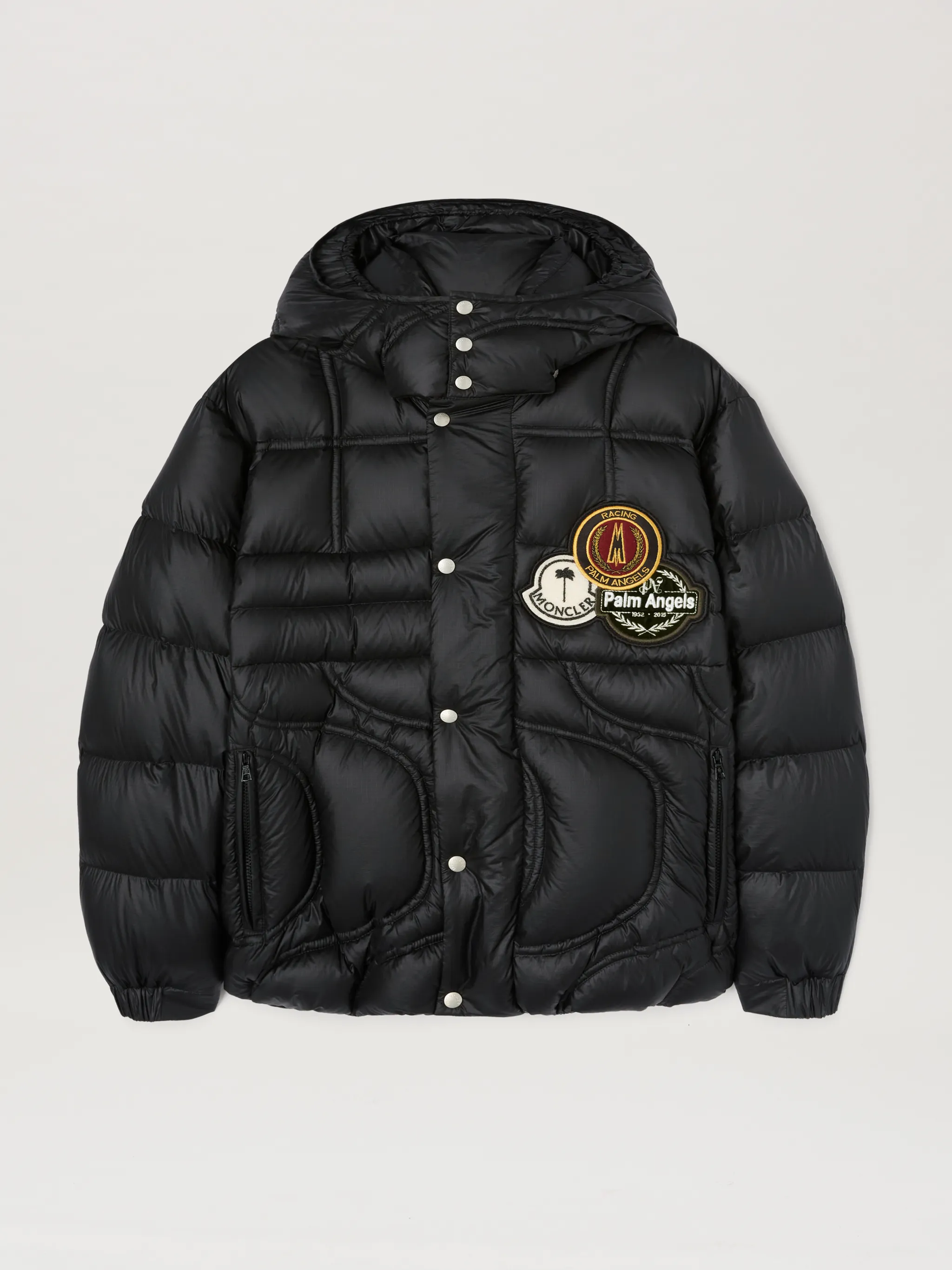 Cherith down jacket Moncler x Palm Angels in black Palm Angels Official