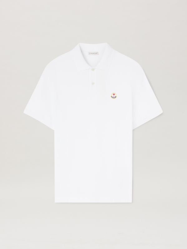 Moncler X Palm Angels Genius Polo in white - Palm Angels® Official