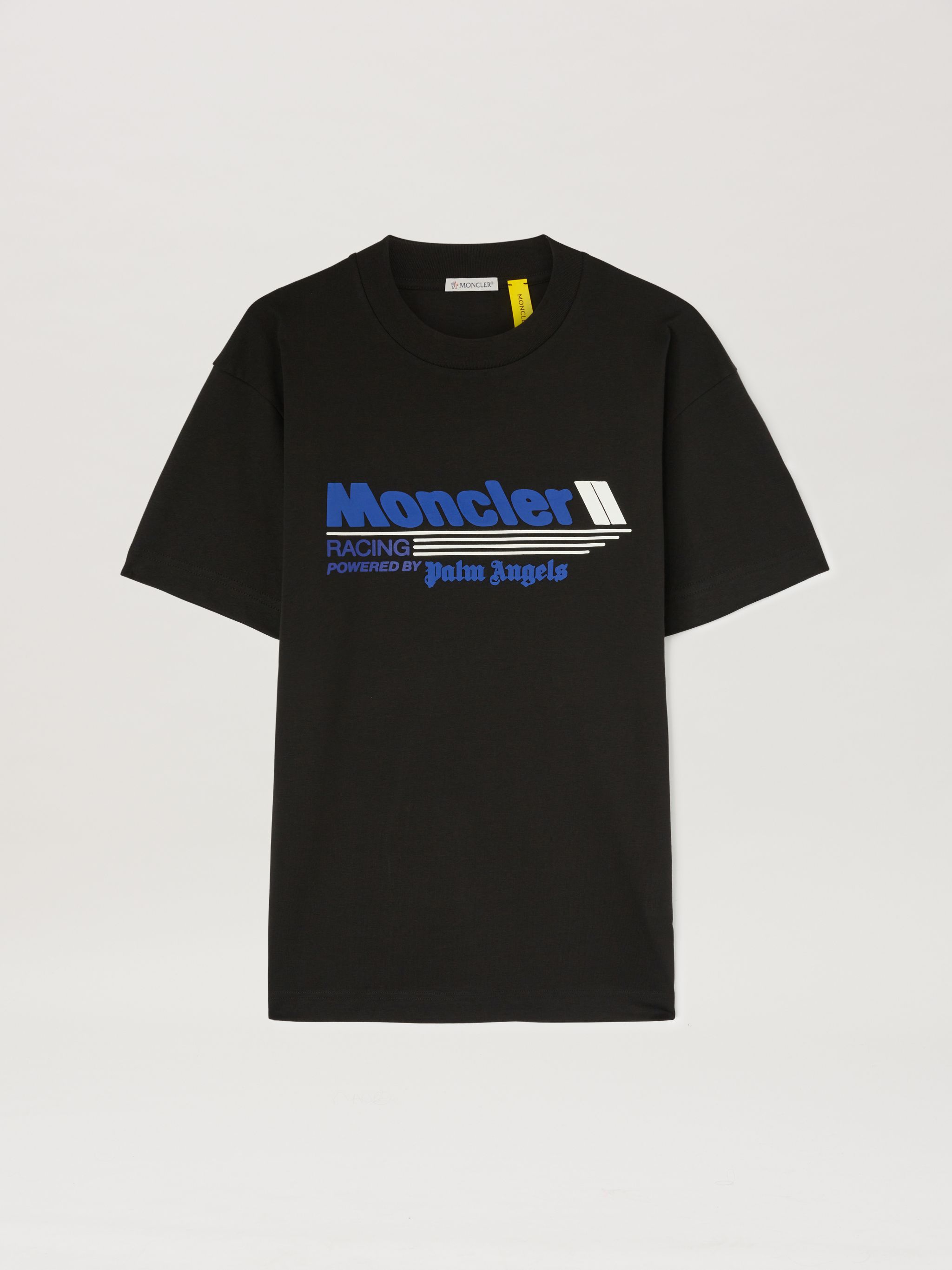 Racing T shirt Moncler x Palm Angels in black Palm Angels Official