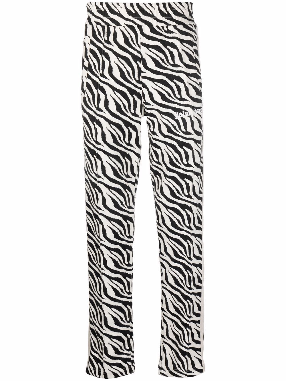 zebra-print track pants, Palm Angels