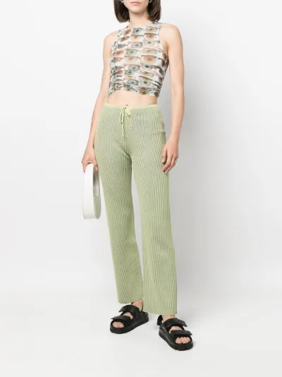 rib-knit drawstring trousers | Paloma 