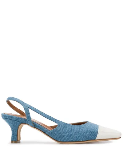 Denim slingback shoes Clearance
