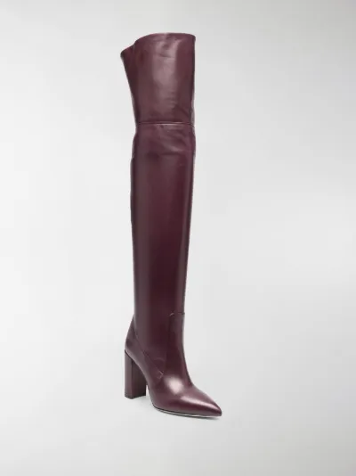 thigh length leather boots
