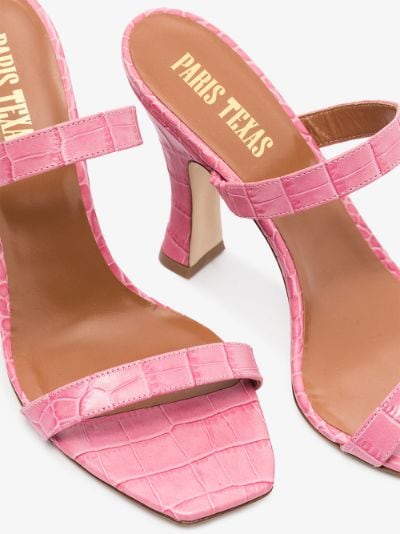 pink leather sandals