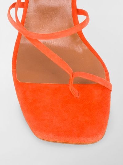 sandali arancioni con tacco