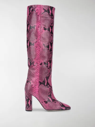 pink snake boots