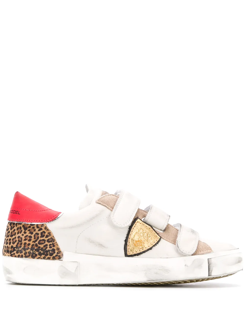Sneakers veau blanc noir con strappo - Philippe Model - Alfredo Ponticelli