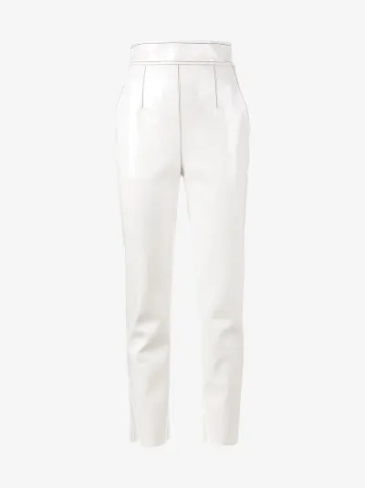 high waisted pvc trousers