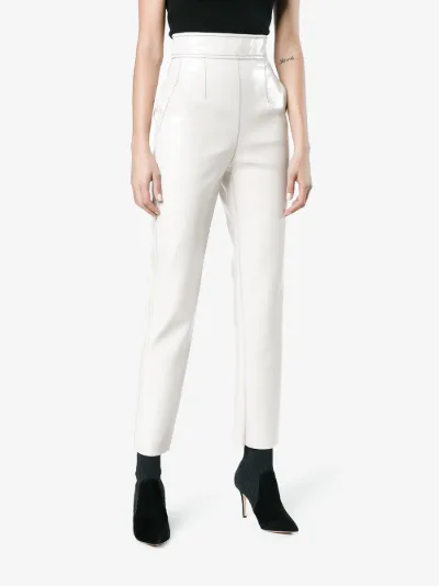 pvc high waisted trousers