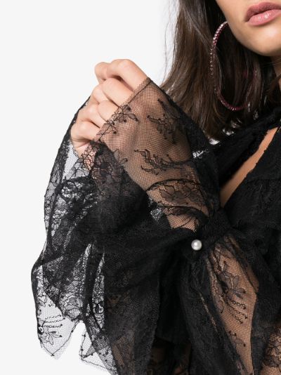 lace long sleeve blouse展示图