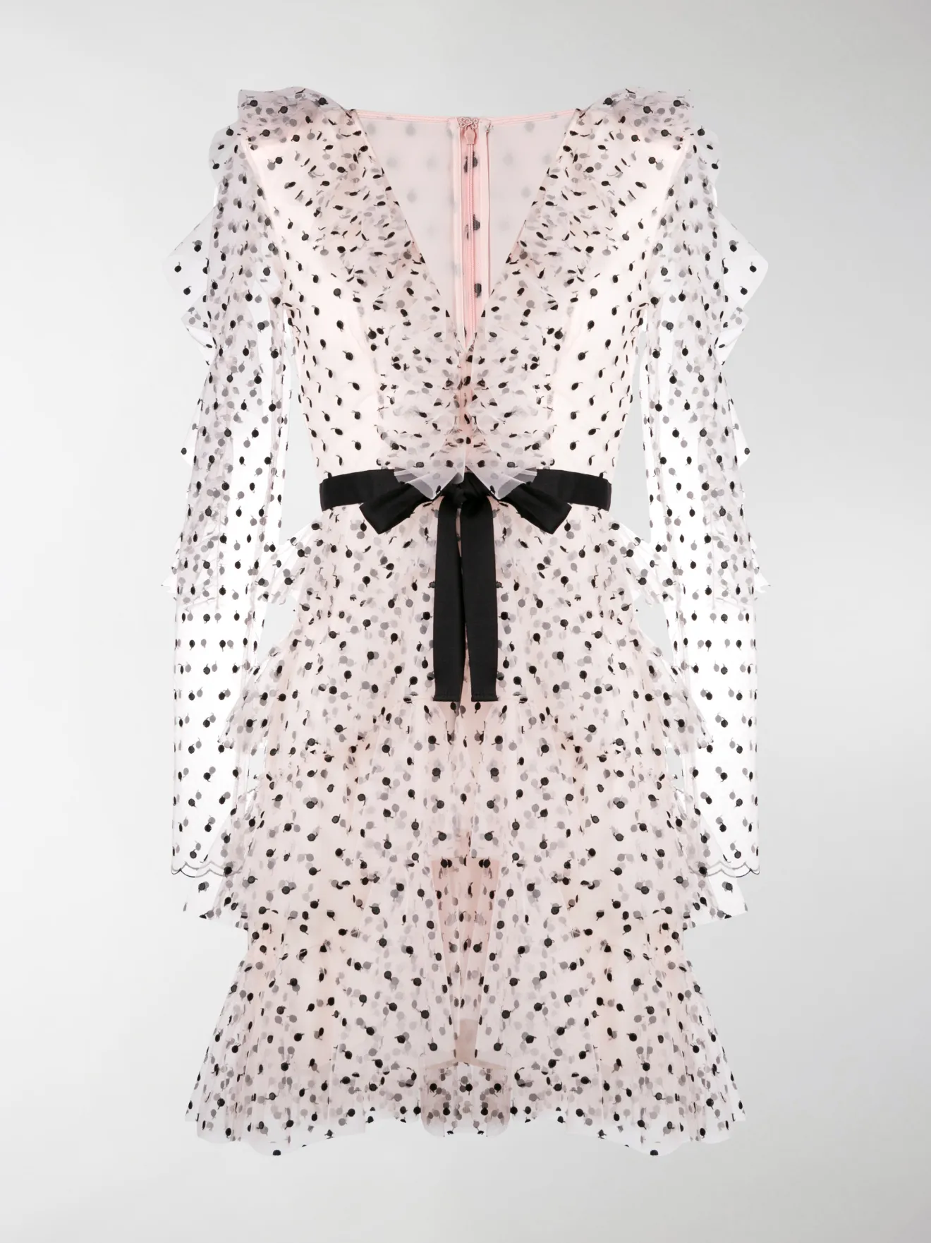 ruffled polka dot dress