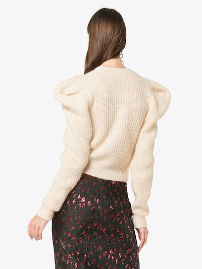 rose alpaca wool-blend knitted sweater展示图