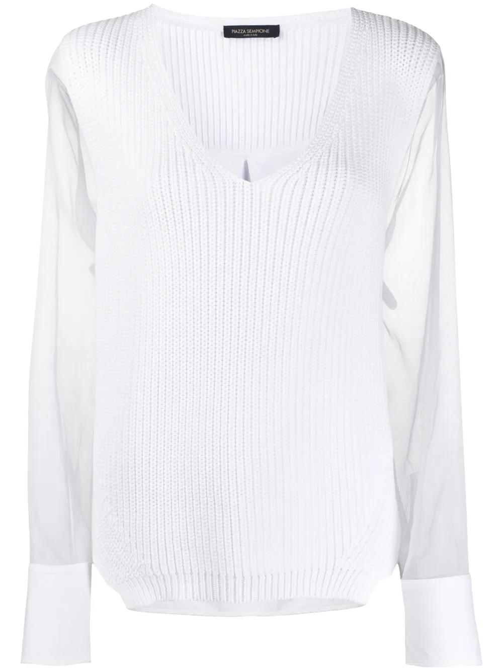 sheer sleeve jumper