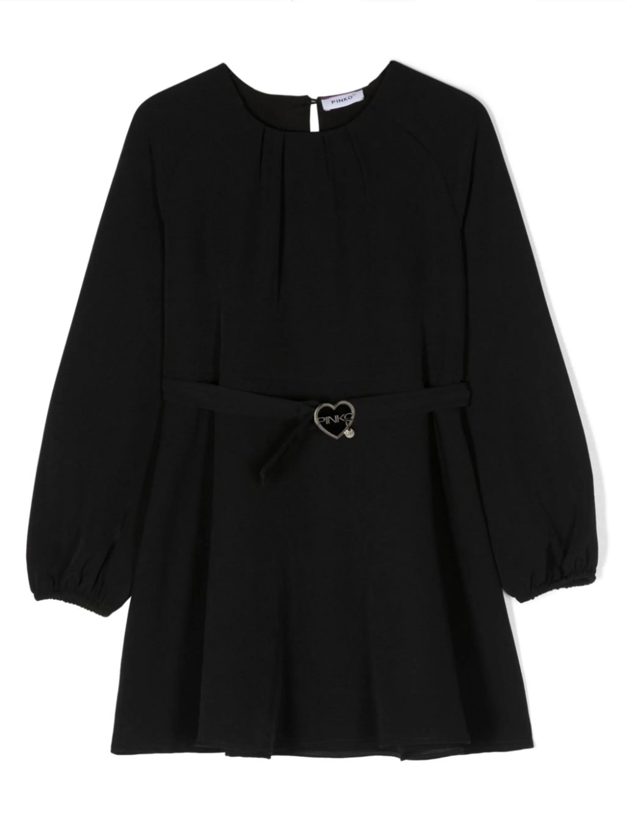 Pinko abito bambina in punto smock nero main image 1