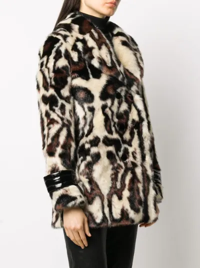 leopard print faux fur jacket PINKO Eraldo