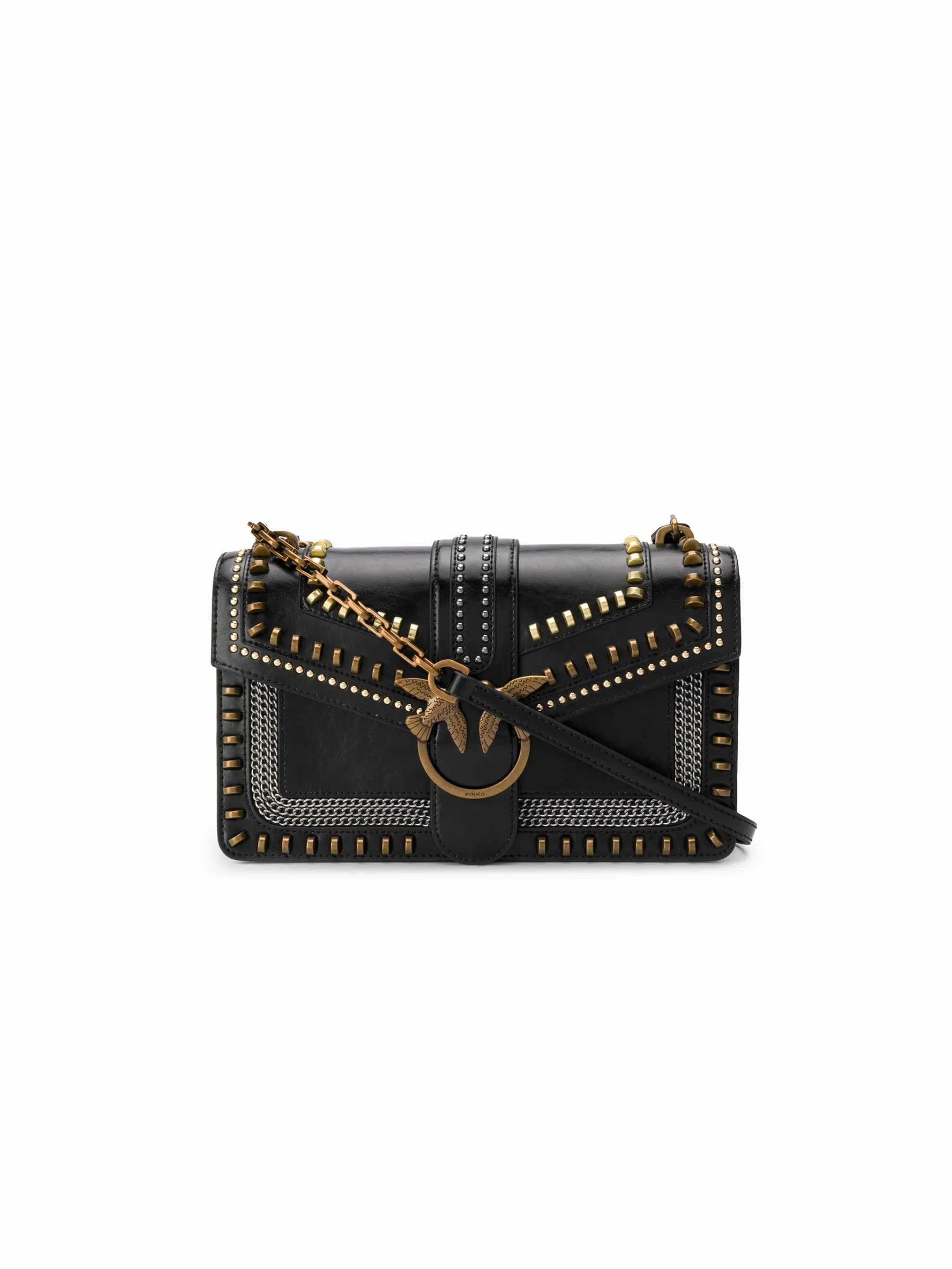 最安 PINKO Love studded shoulder bag | Eraldo.com DE バッグ