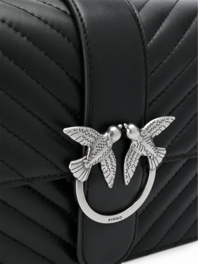 PINKO BAGS MINI LOVE BAG MIX IN NAPA LEATHER Woman Black | Mascheroni Moda