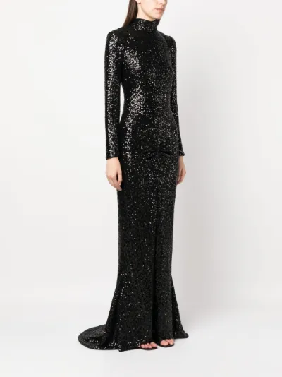 Parker black best sale leandra sequin gown