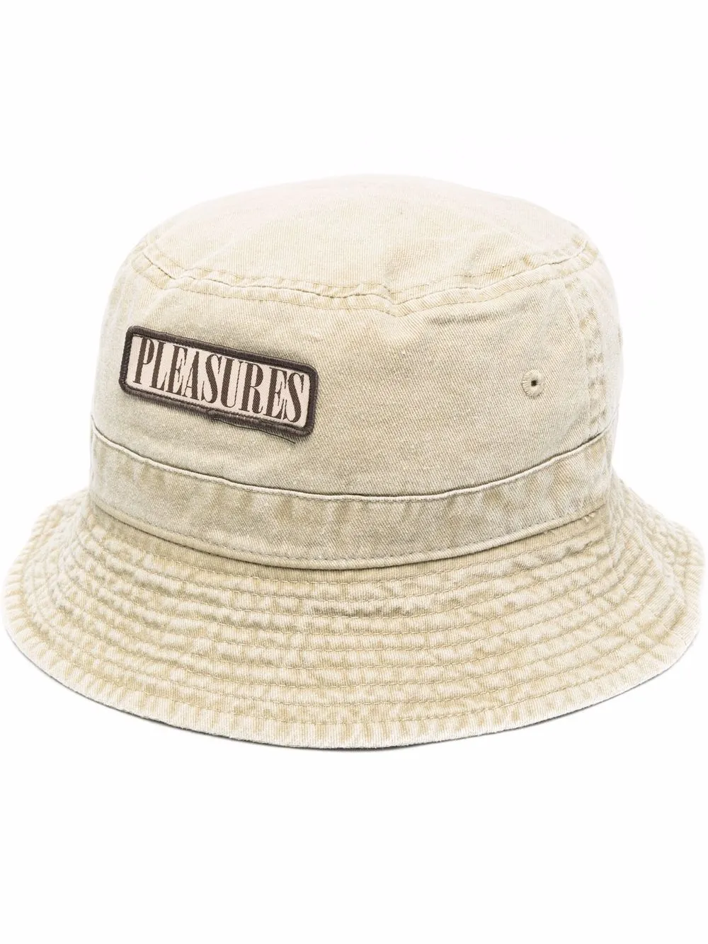 distressed logo-patch bucket hat 