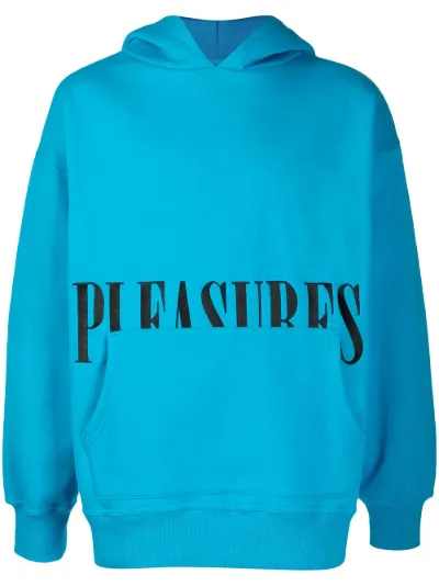 pleasures logo hoodie