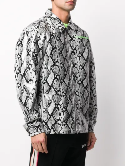 Black and white snakeskin jacket hotsell