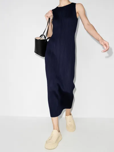 midi plisse dress