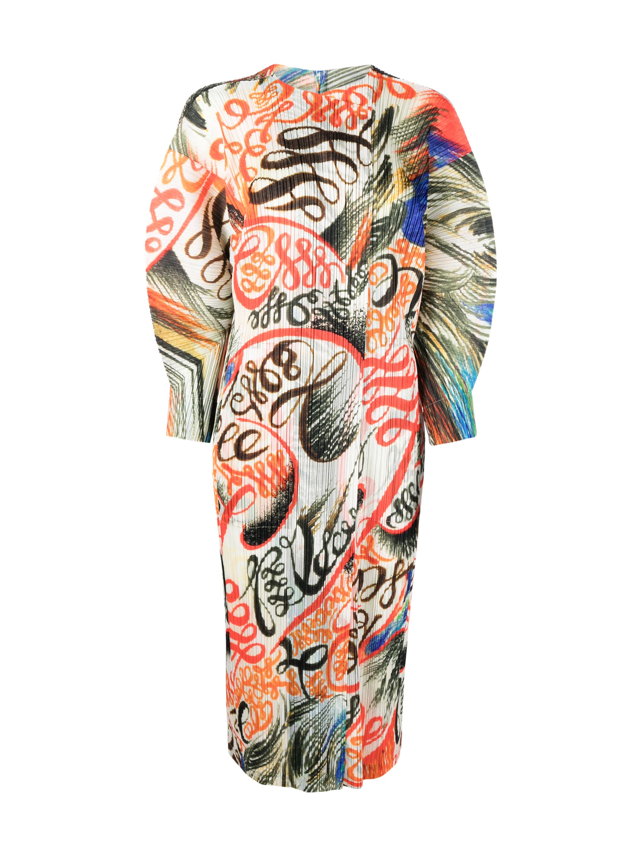 Pleats Please Issey Miyake Stormy abstract-print plissé coat | Eraldo.com TV