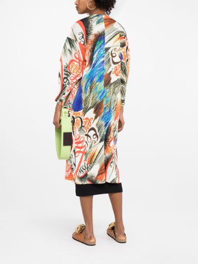 Pleats Please Issey Miyake Stormy abstract-print plissé coat | Eraldo.com TV