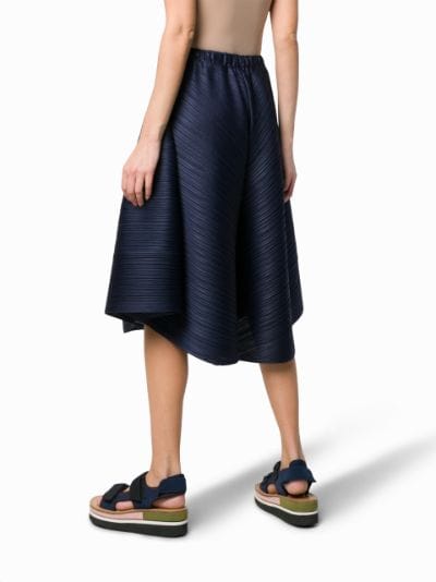 Black Technical-pleated wide-leg trousers, Pleats Please Issey Miyake