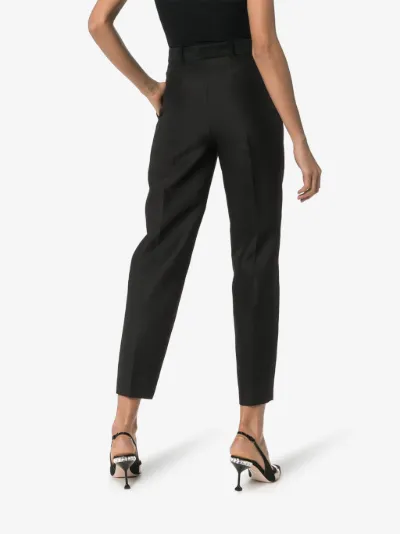 silk tapered trousers
