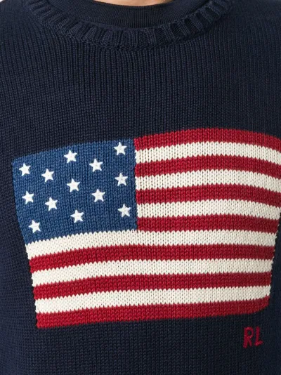 polo ralph lauren men's american flag cotton sweater