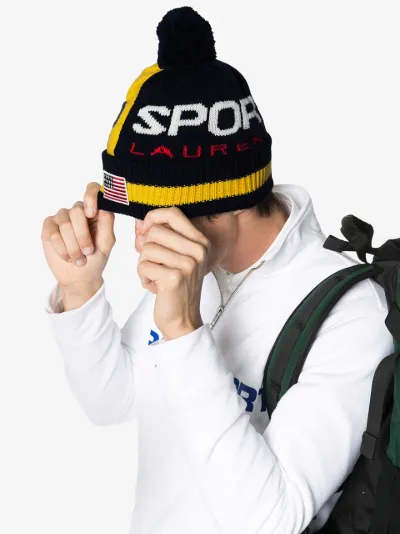 ralph lauren pom pom beanie