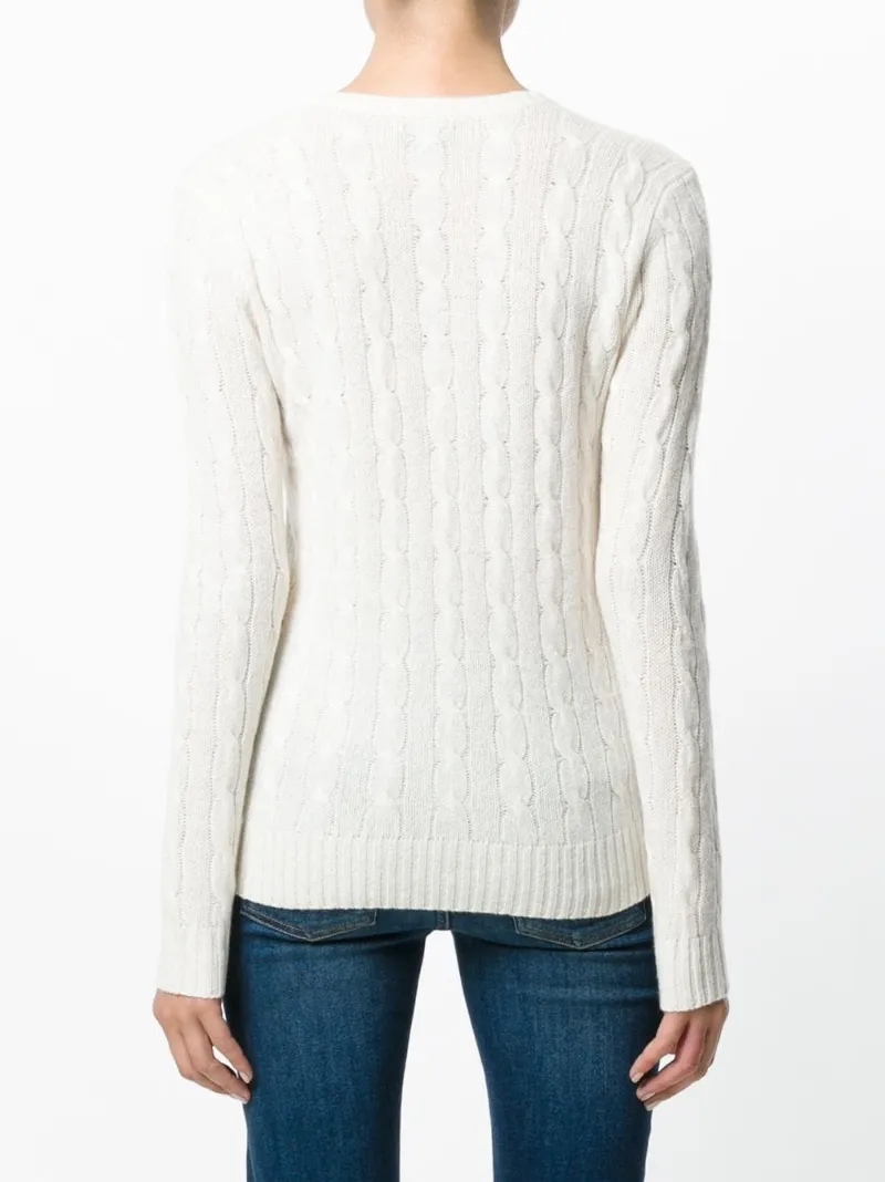 ralph lauren cable knit jumper cream