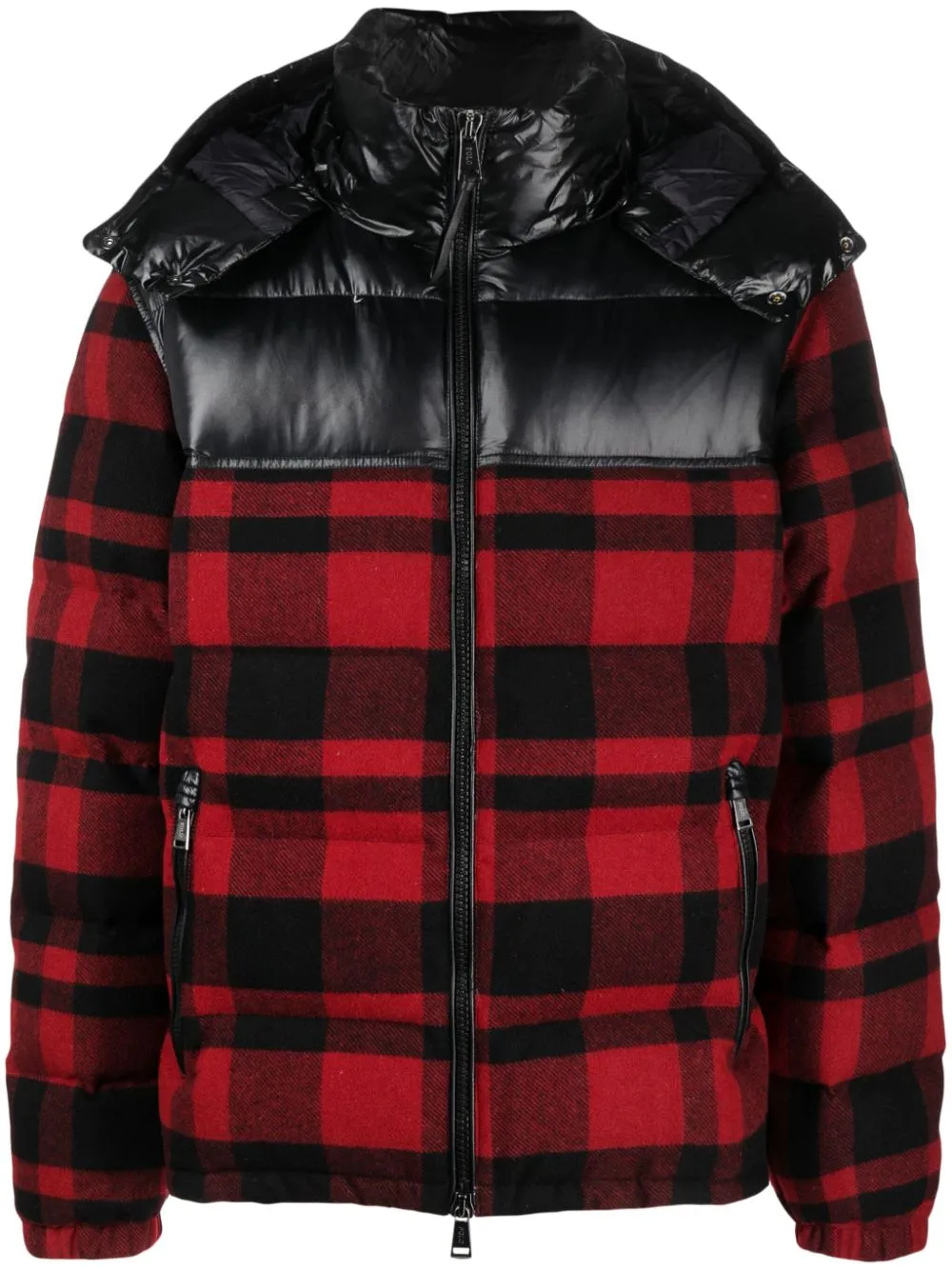 Polo plaid outlet bubble jacket