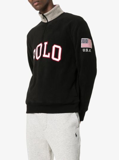 polo zip up pullover