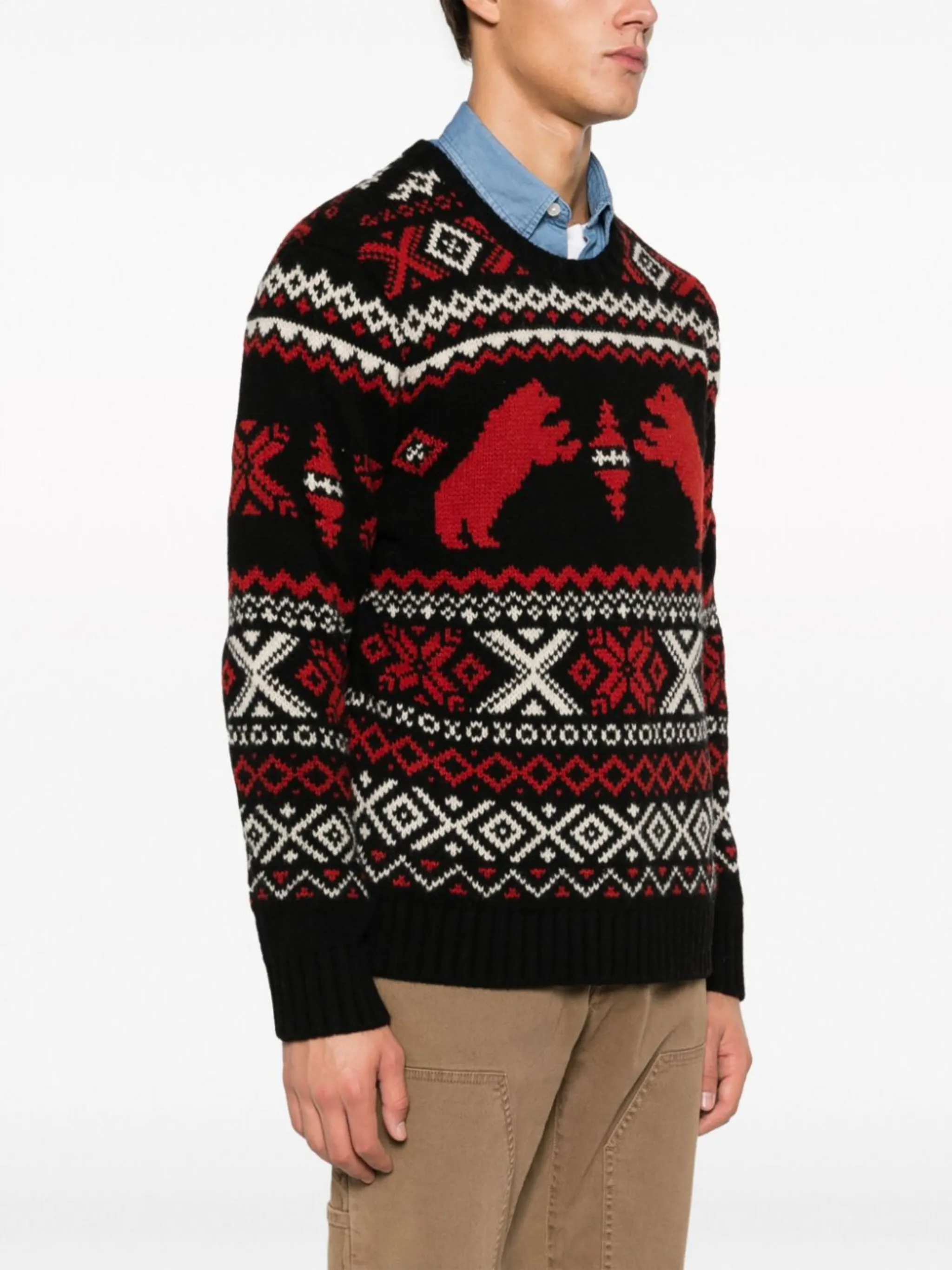 Polo Ralph Lauren Polar Bear fair isle wool jumper Eraldo UK