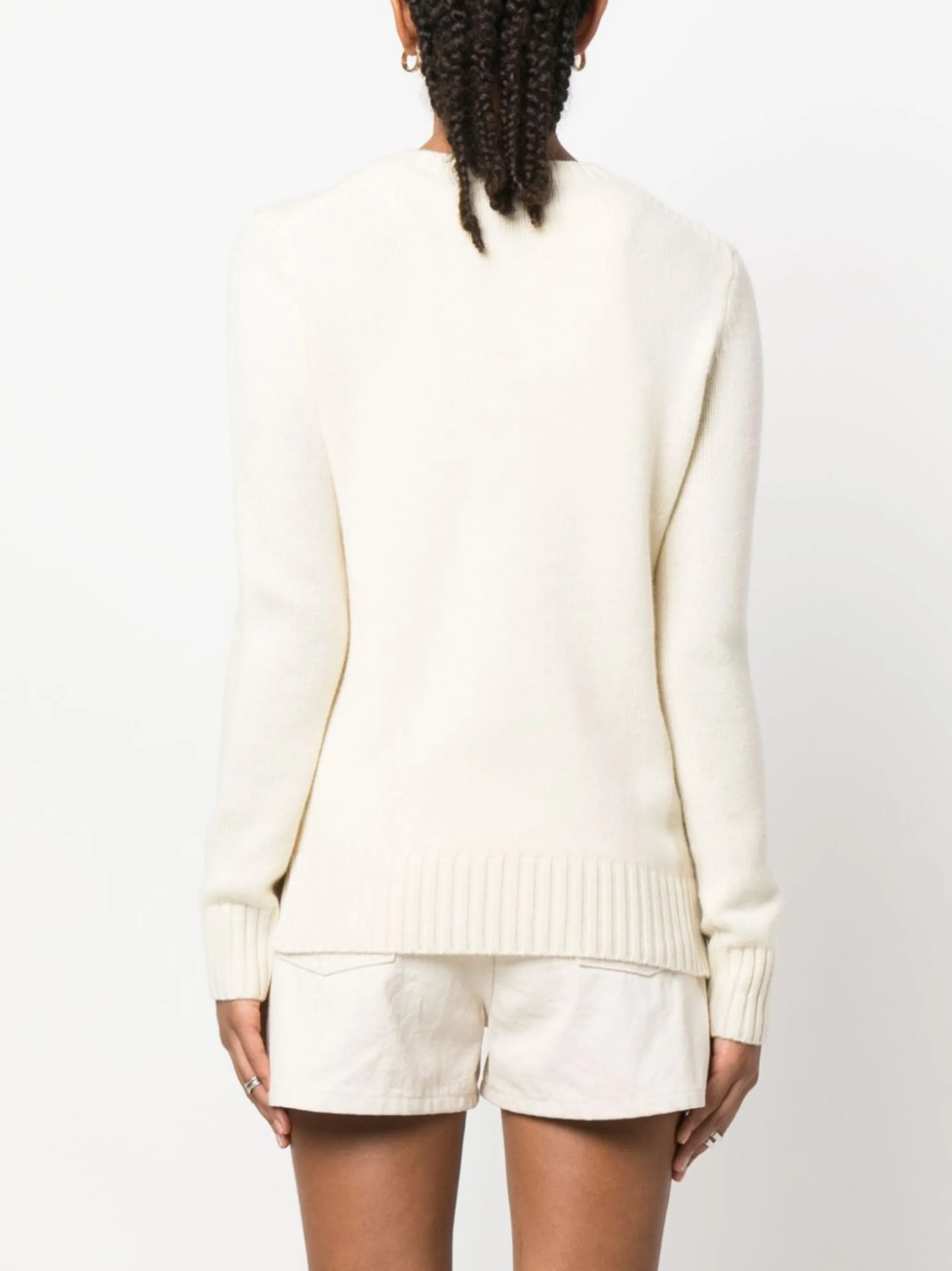 Intarsia Stripe Knit Polo - Ginger