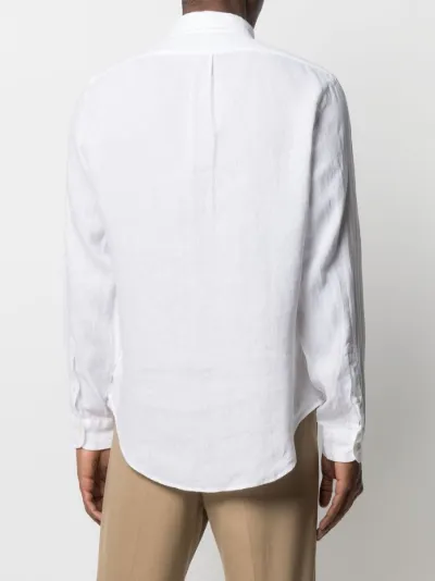 white ralph lauren polo shirt button down