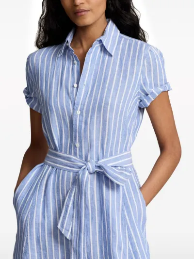 Ralph lauren striped shirt dress best sale