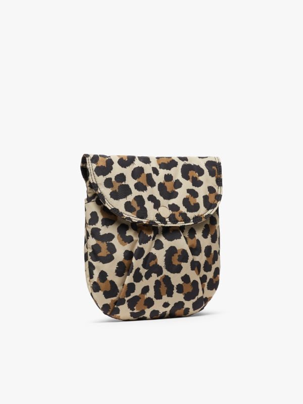 Leopard Nylon PORTER Round Sacoshe Bag