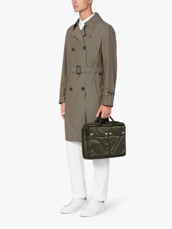 Olive Nylon PORTER 2-way Briefcase
