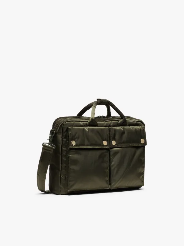 Olive Nylon PORTER 2-way Briefcase